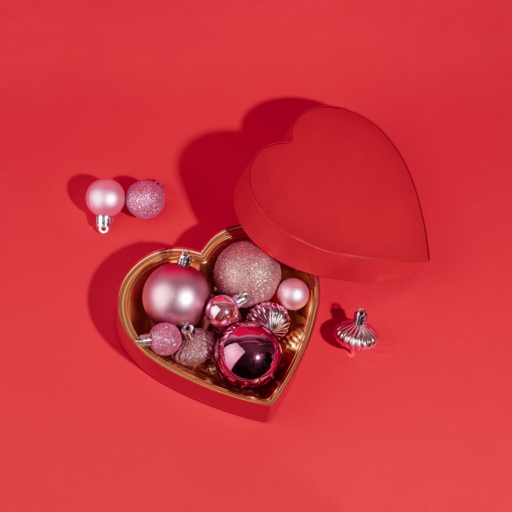Valentine Heart Ornaments by Julia Ramiro — canvas wall art