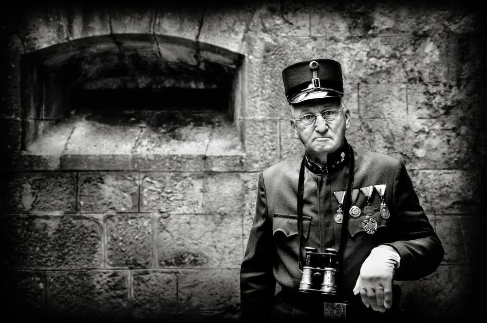 Vintage Soldier Portrait by Darko Cuder — canvas wall art