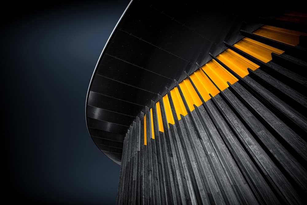 Modern Golden Curve by Roland M Schwerdtfeger — canvas wall art