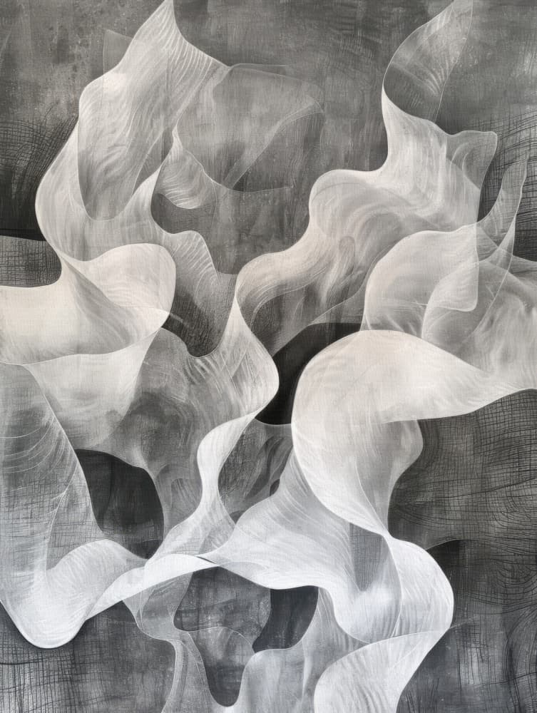 Ethereal Flowing Forms by Bilge Paksoylu — canvas wall art