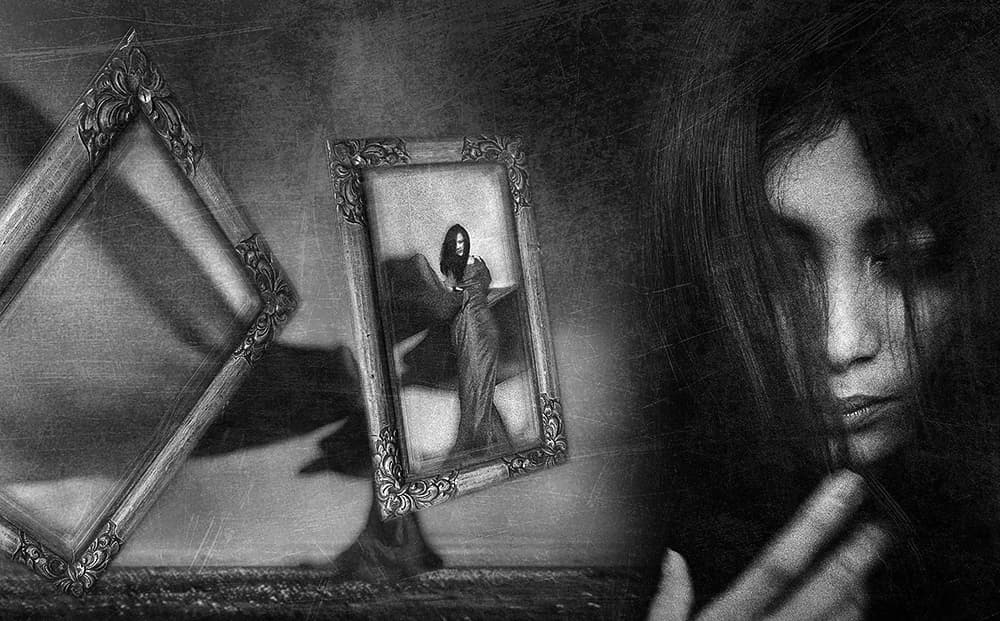 Dark Reflection Portrait by Sebastian Kisworo — canvas wall art