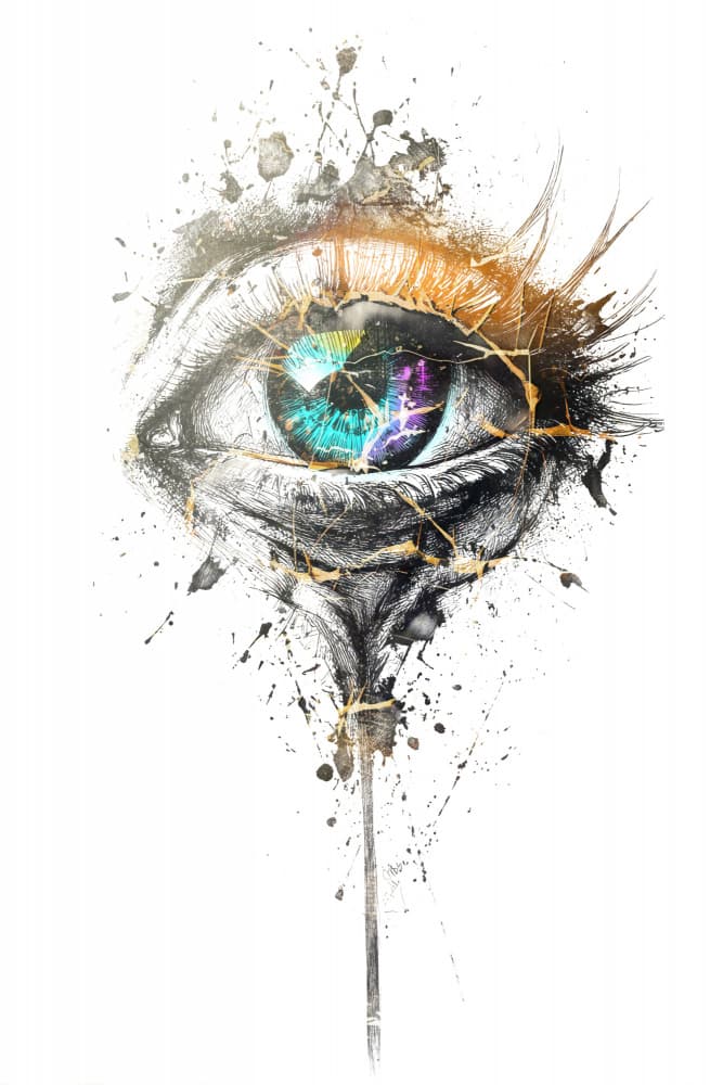 Shattered Cosmic Eye by Rafal Kulik — canvas wall art