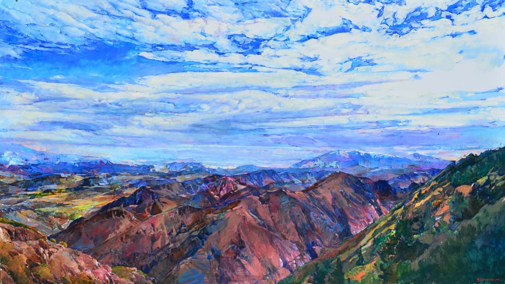 Rugged Mountain Peaks by Andrii Kutsachenko — canvas wall art