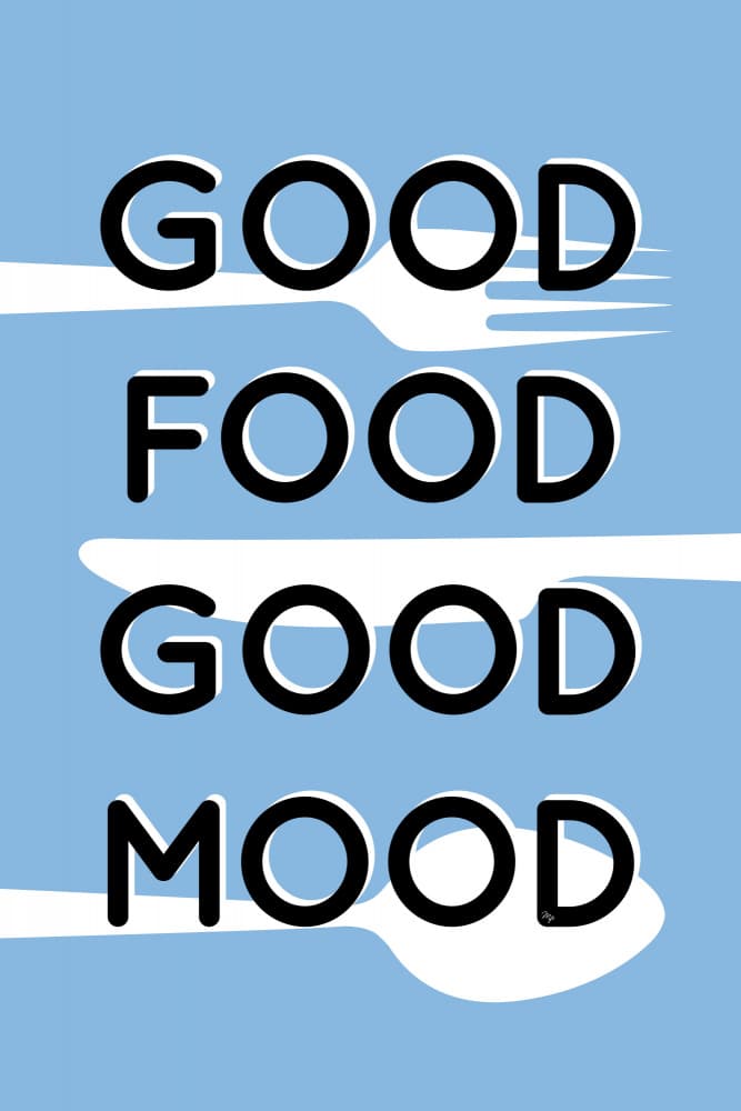 Good Food Good Mood by Martina — canvas wall art