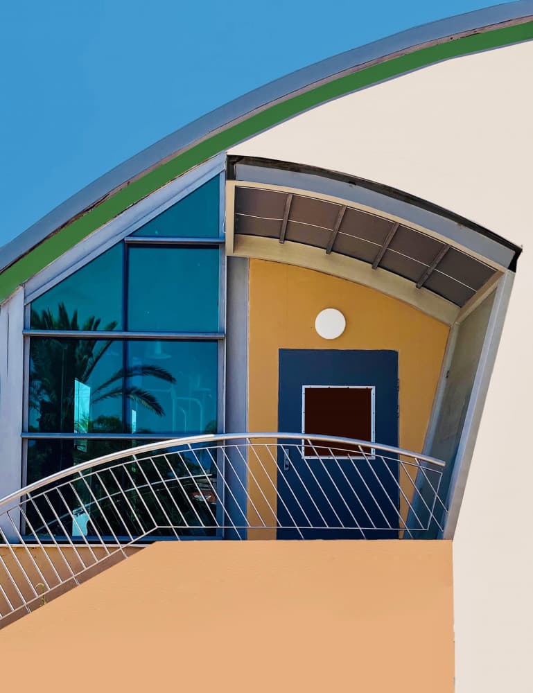 Colorful Building Facade by Arnon Orbach — canvas wall art