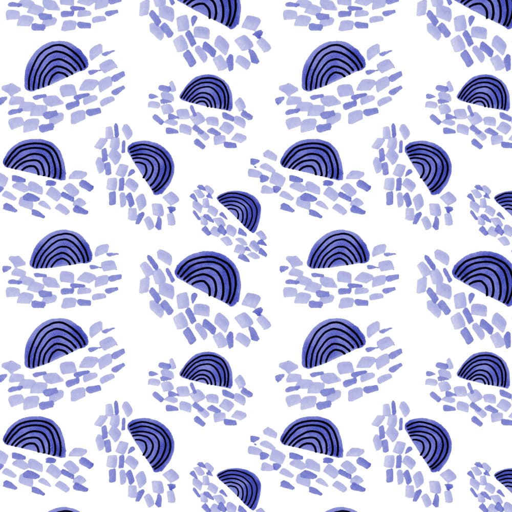 Abstract Indigo Arches by Michele Channell — canvas wall art