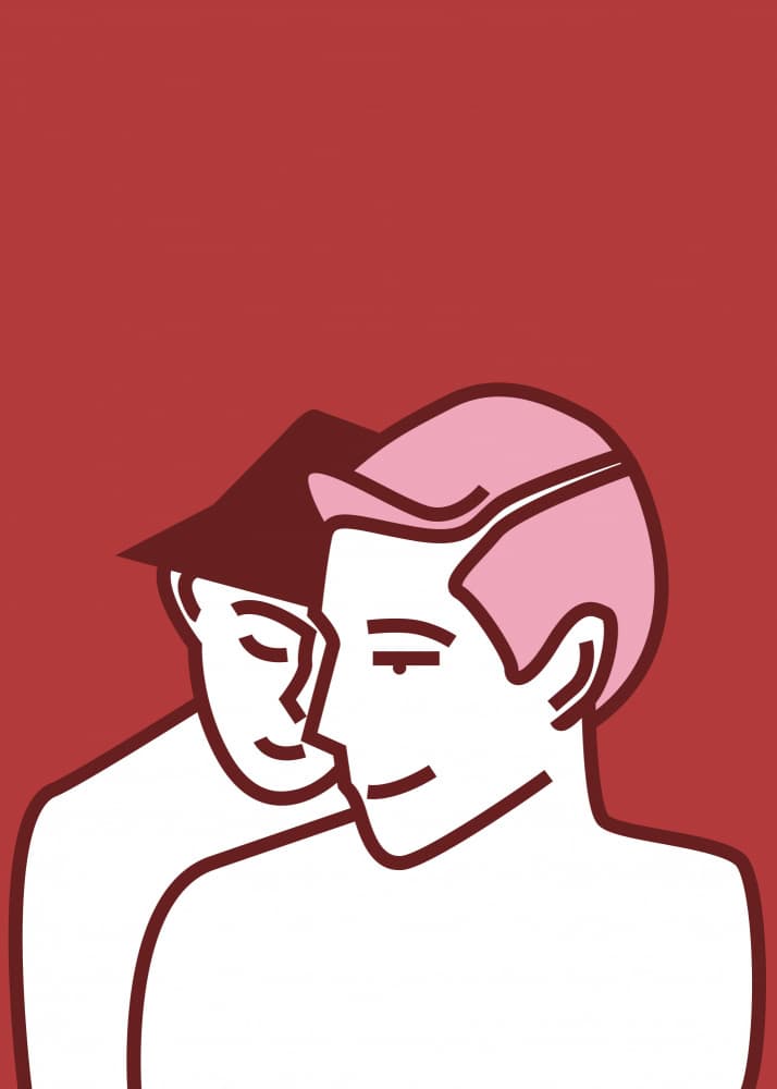 Loving Couple Embrace by Chantal Jemmott — canvas wall art