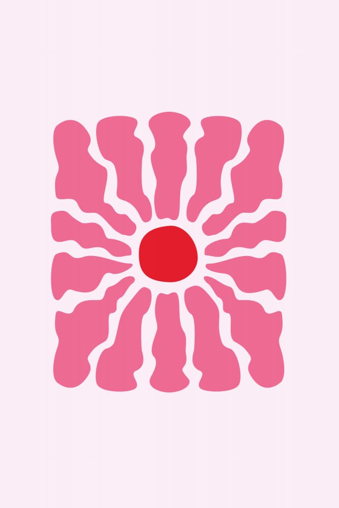 Radiant Pink Flower by Karen Menzenbach — canvas wall art