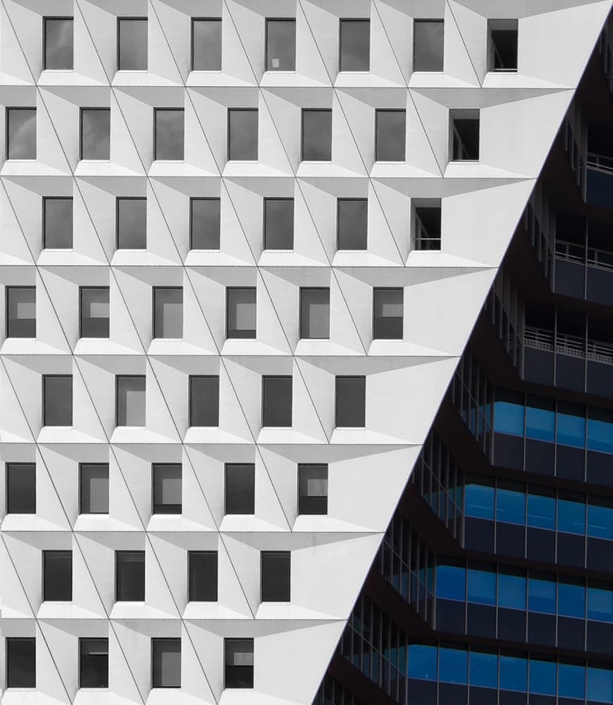 Diagonal Facade Contrast by Theo Luycx — canvas wall art