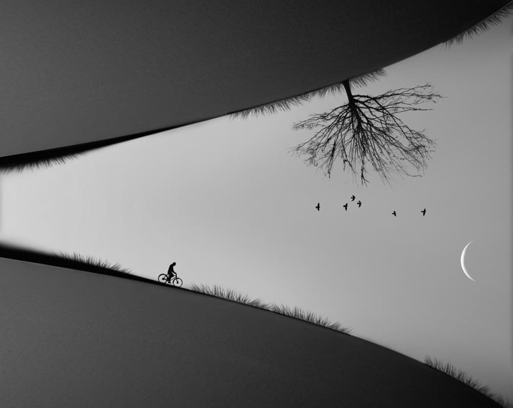 Surreal Bike Journey by Hadi Malijani (Malenjani) — canvas wall art