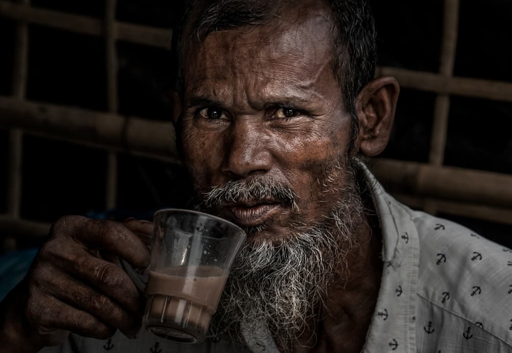 Man Drinking Chai Tea by Joxe Inazio Kuesta Garmendia — canvas wall art