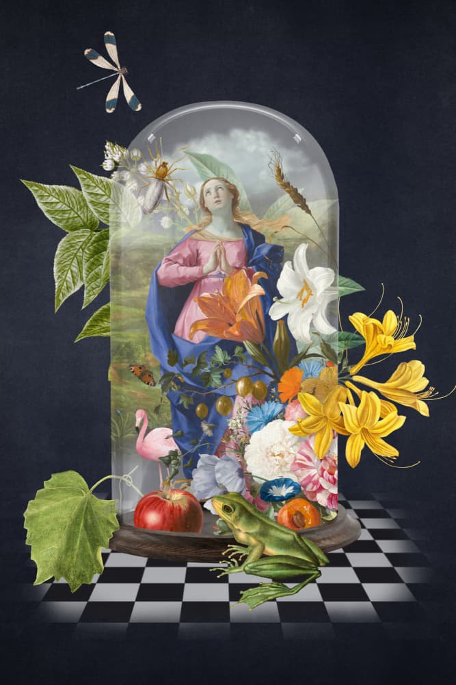 Enchanted Madonna Garden by Marja van den Hurk — canvas wall art