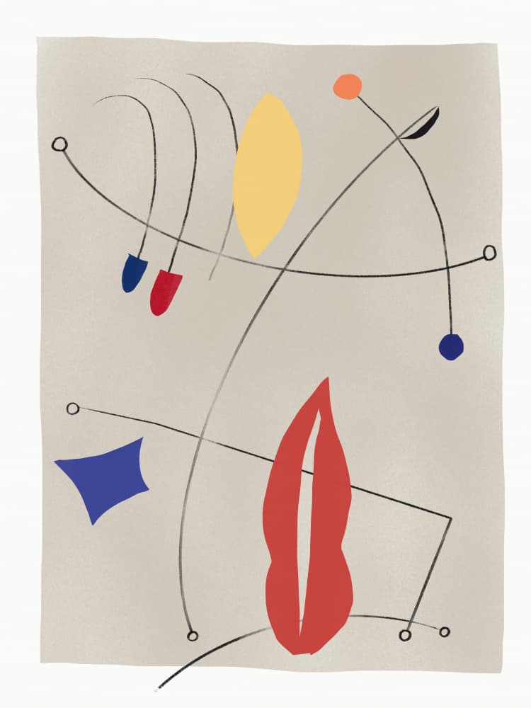 Playful Geometric Shapes by Little Dean — canvas wall art