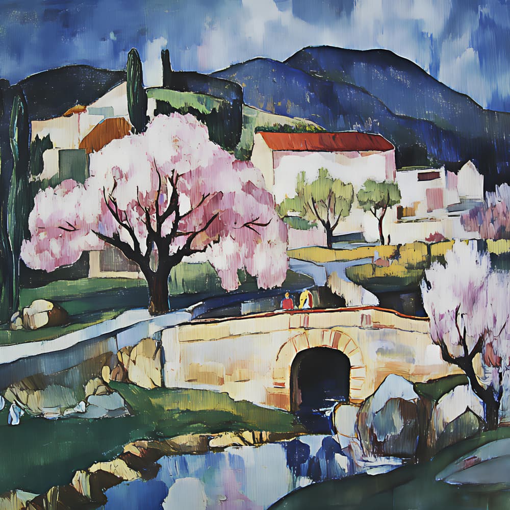 Spring Blossom Village by Avanesova Elena — canvas wall art