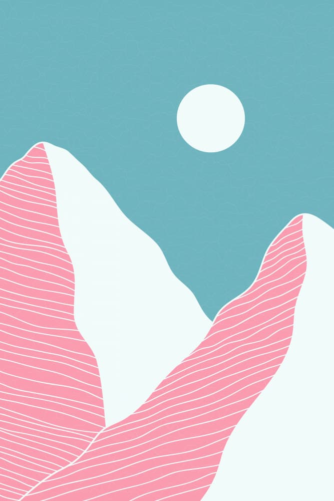 Pink Desert Mountains by jay stanley — canvas wall art
