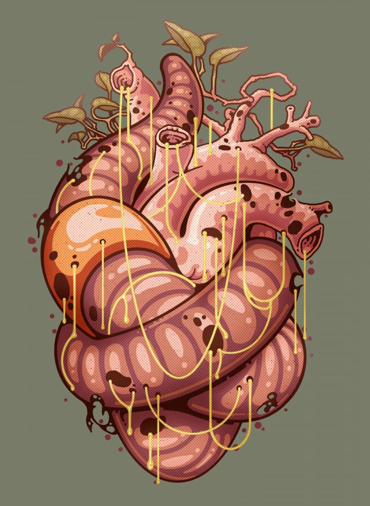 Surreal Botanical Heart by Adam Lawless — canvas wall art