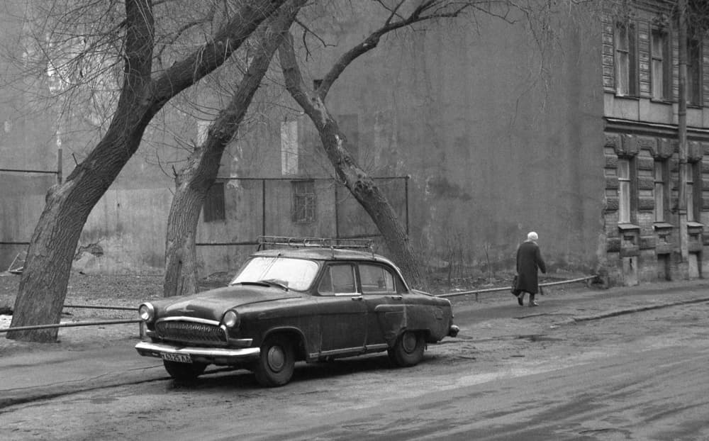 Vintage Car Street Scene by Dieter Matthes — canvas wall art
