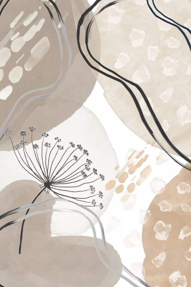 Abstract Botanical Flow by Sally Ann Moss — canvas wall art