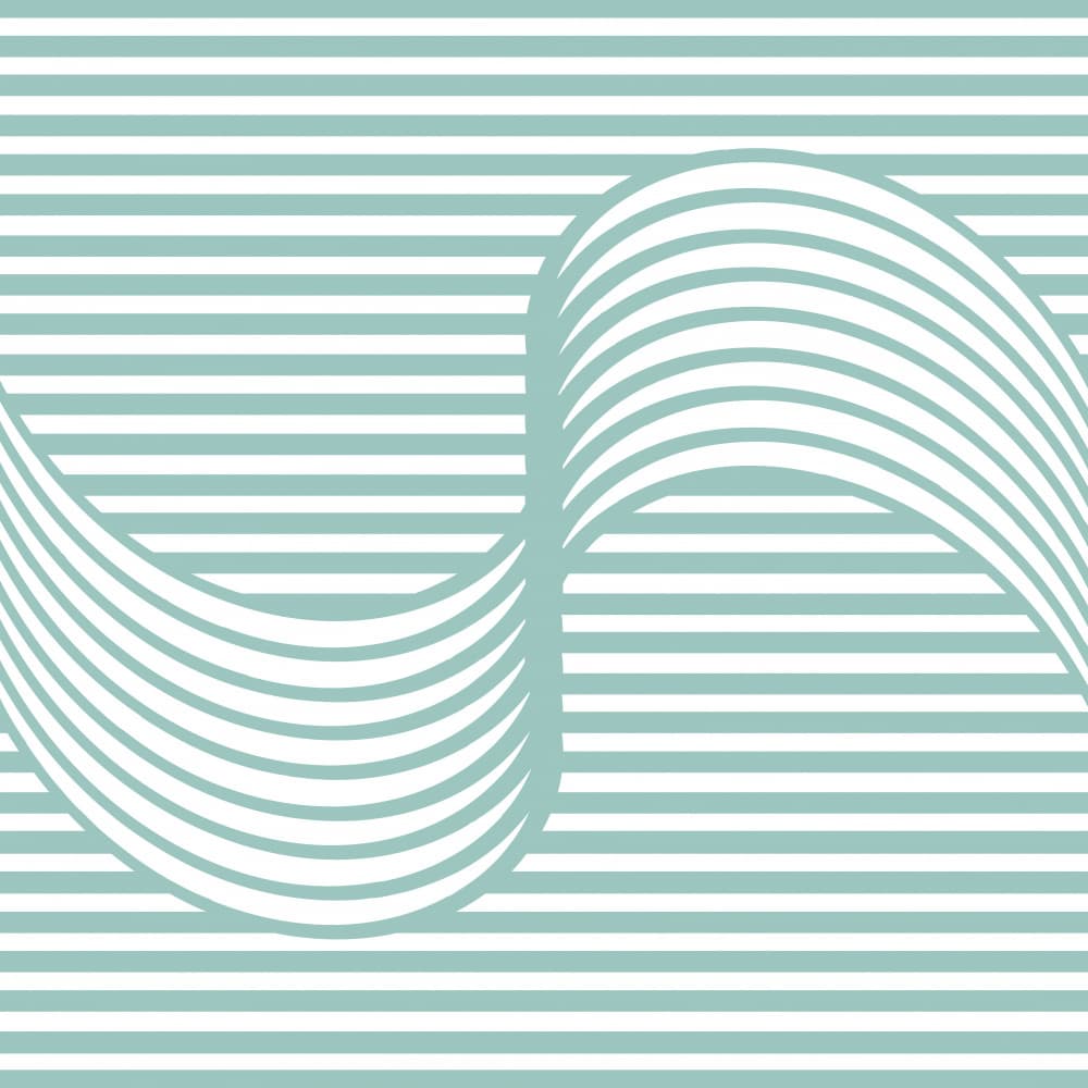 Fluid Teal Curves by Carlos Perez Del Moro — canvas wall art