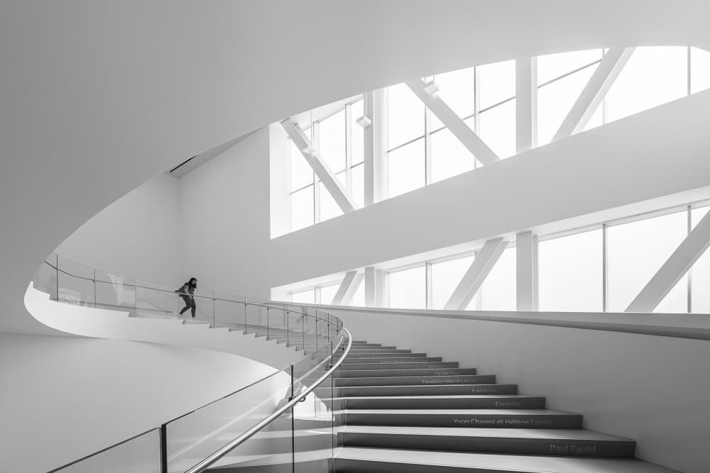 Modern Staircase Light by Michiko Ôtomo — canvas wall art