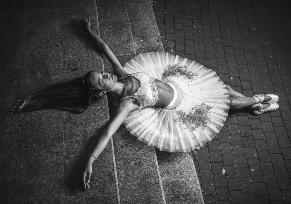 Elegant Ballerina Rest by Vasil Nanev — canvas wall art