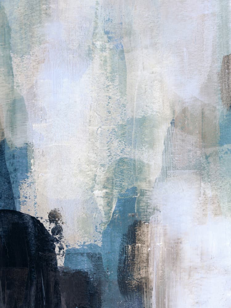 Calm Blue Abstract Flow by Ejaaz Haniff — canvas wall art