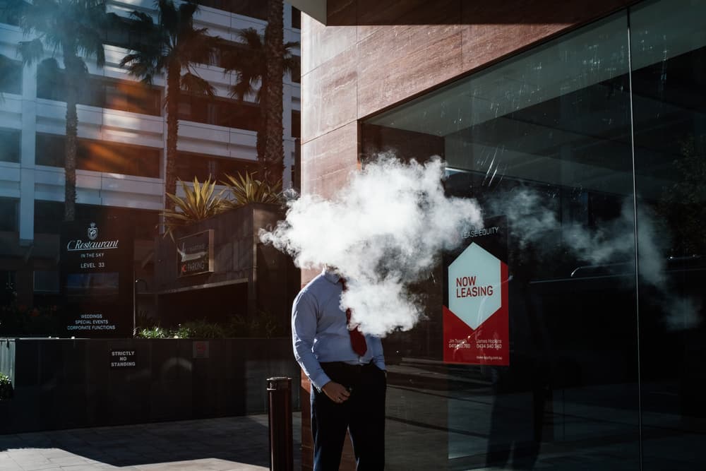 Man in Smoke Cloud by Gloria Salgado Gispert — canvas wall art