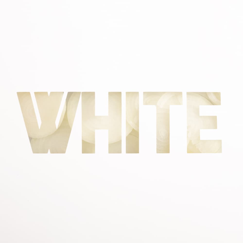 Minimal White Word by Julia Ramiro — canvas wall art