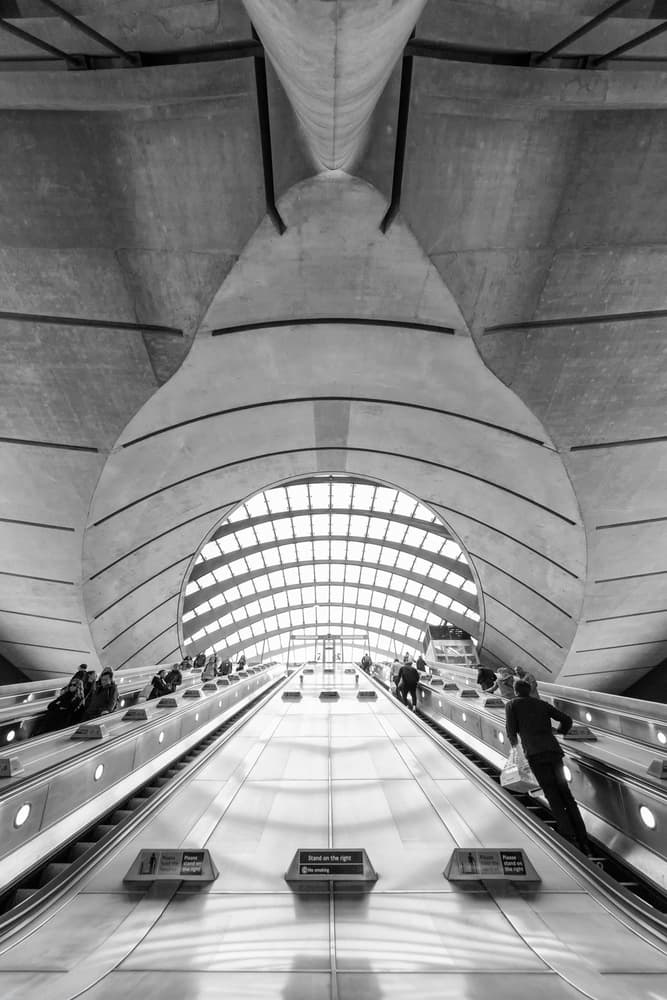 Modern Escalator Ascent by Filipe P Neto — canvas wall art