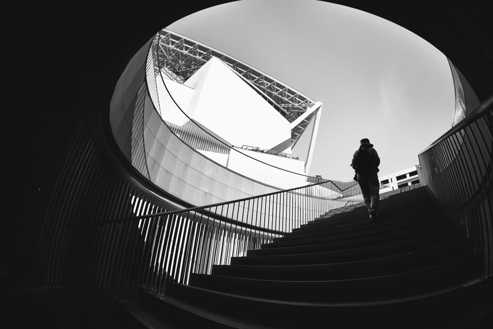 Modern Architectural Ascent by MingLun Tsai (蔡明倫) — canvas wall art