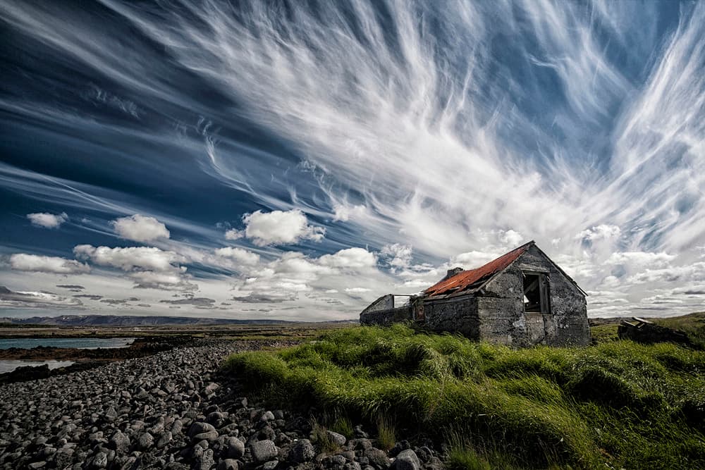 Dramatic Sky Old House by Þorsteinn H. Ingibergsson — canvas wall art