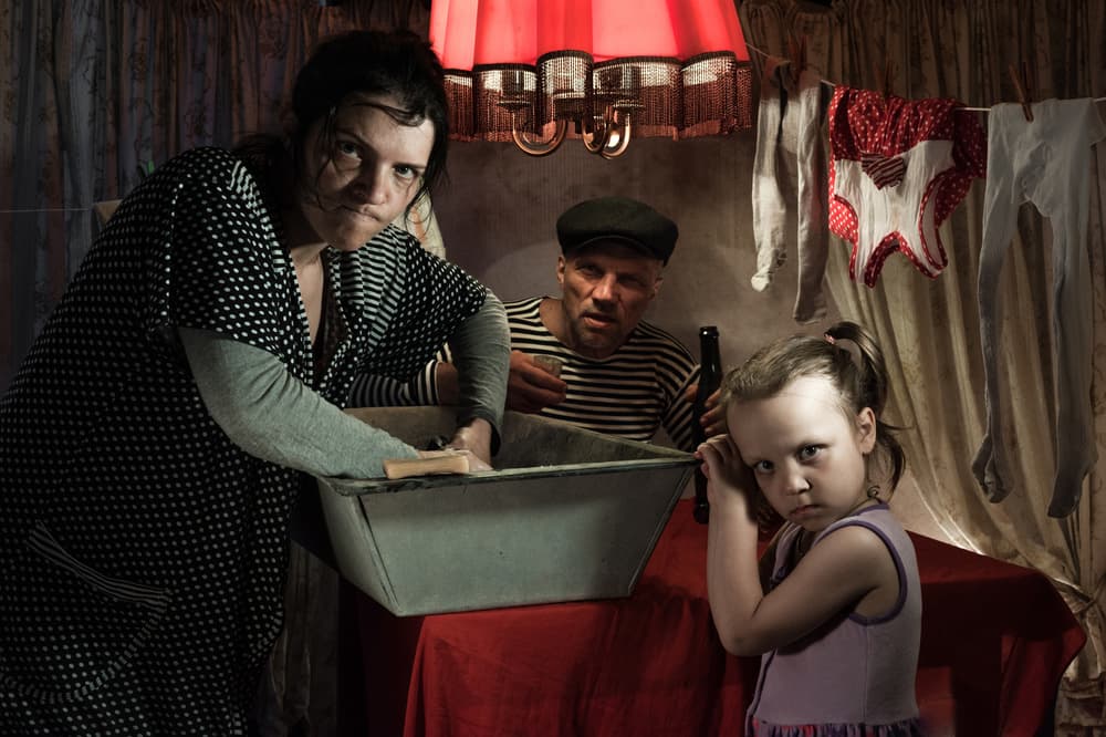 Grim Family Life by Viktor Cherkasov — canvas wall art
