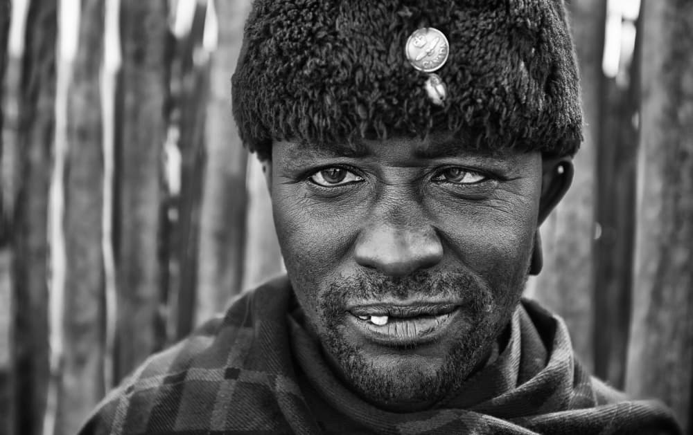 African Man's Gaze by Goran Jovic — canvas wall art