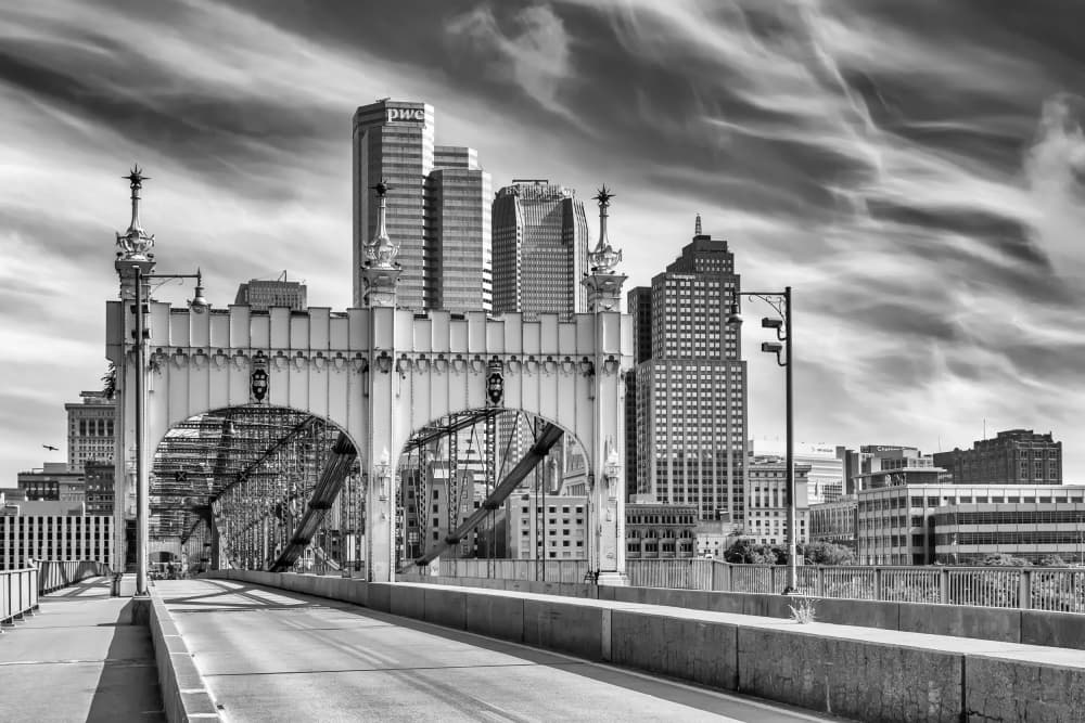 Historic City Bridge by Melanie Viola — canvas wall art