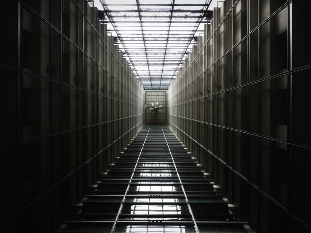 Architectural Vanishing Point by Akira TAKAUE — canvas wall art