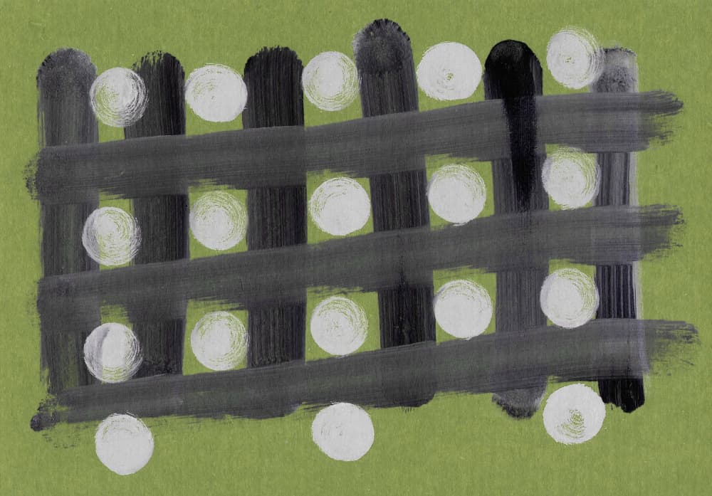 Geometric Grid Circles by Santhosh ch — canvas wall art