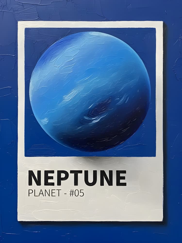 Neptune Blue Planet by HUGO — canvas wall art