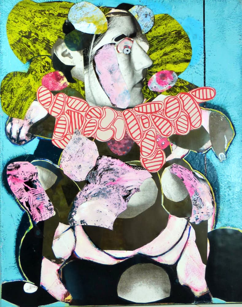 Colorful Collage Figure by Pascal Marlin — canvas wall art