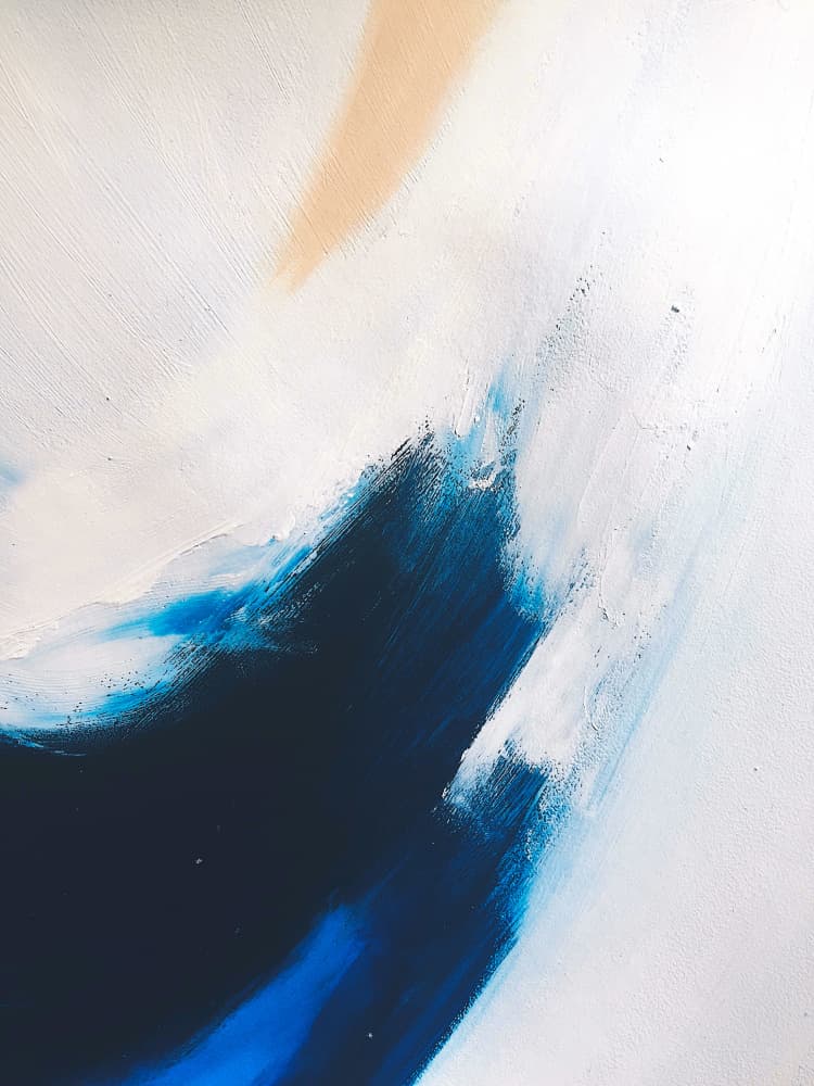 Deep Blue Flow by Ejaaz Haniff — canvas wall art
