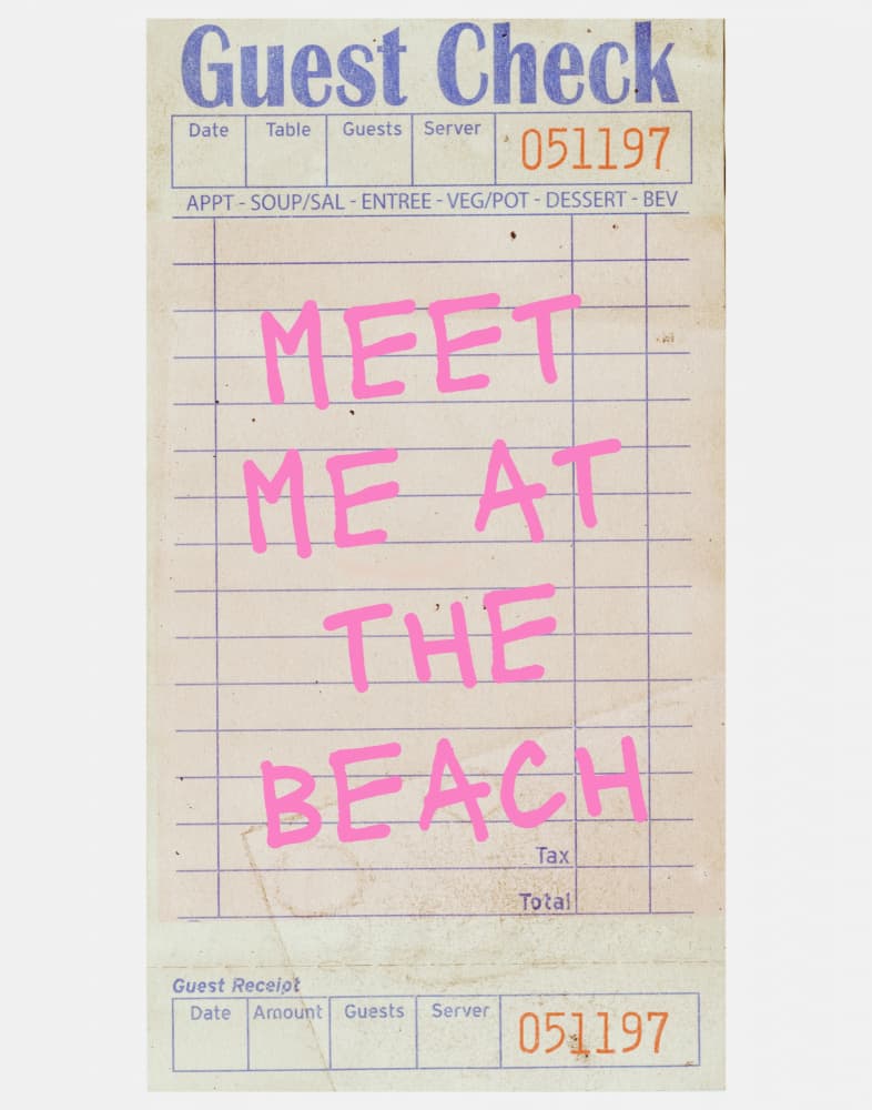Pink Beach Message by Jolly and Dash — canvas wall art