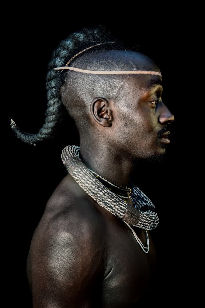 African Man Braided Hair by Trevor Cole — canvas wall art