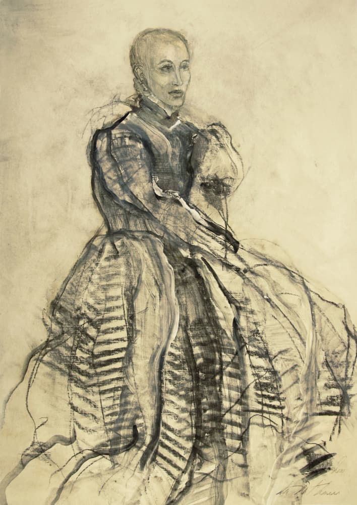 Elegant Woman Portrait by Ute Rathmann — canvas wall art