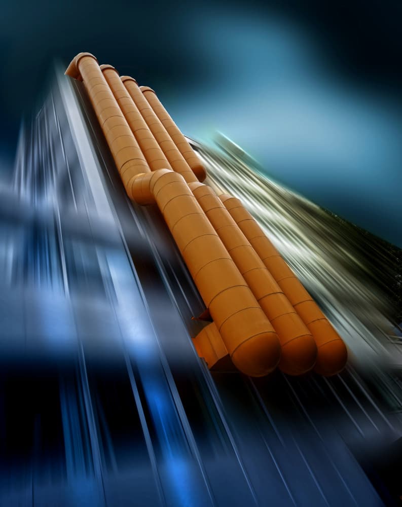 Dynamic Industrial Flow by Erhard Batzdorf — canvas wall art