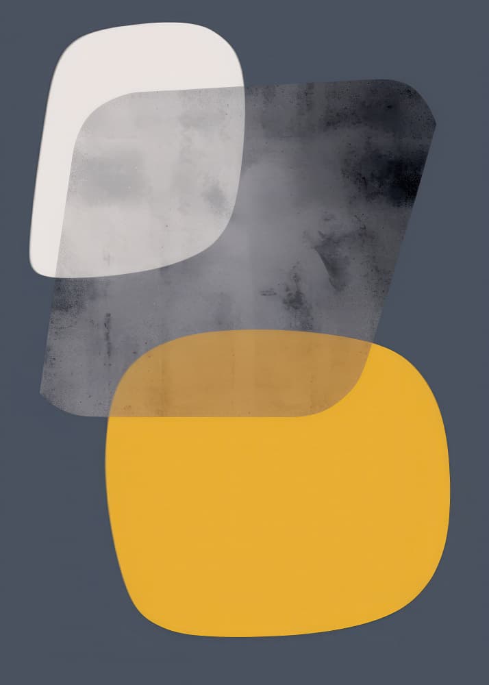 Modern Abstract Shapes by Bilge Paksoylu — canvas wall art