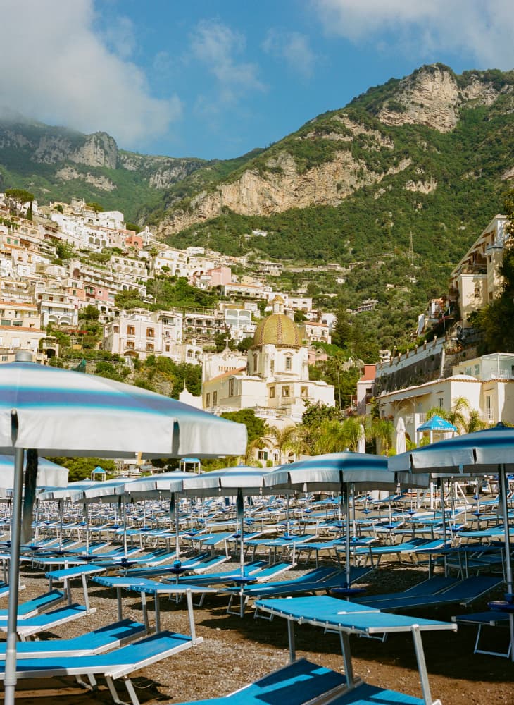 Sunny Positano Beach by Bethany Young — canvas wall art