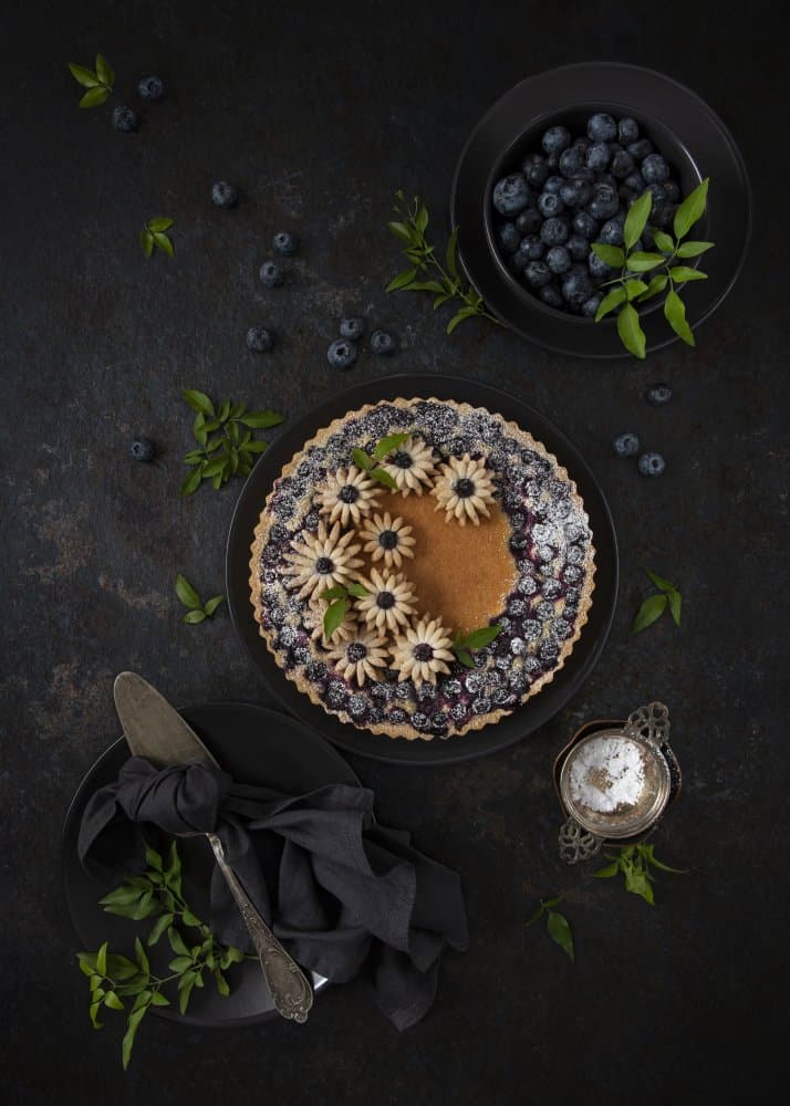 Elegant Blueberry Tart by Diana Popescu — canvas wall art