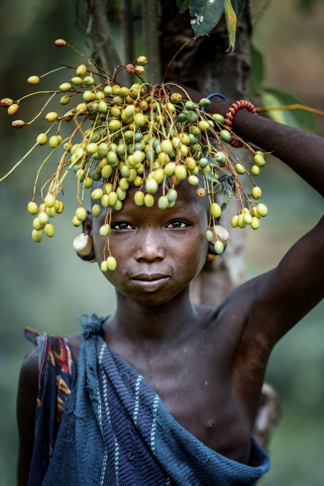 African Child Berry Crown by Trevor Cole — canvas wall art