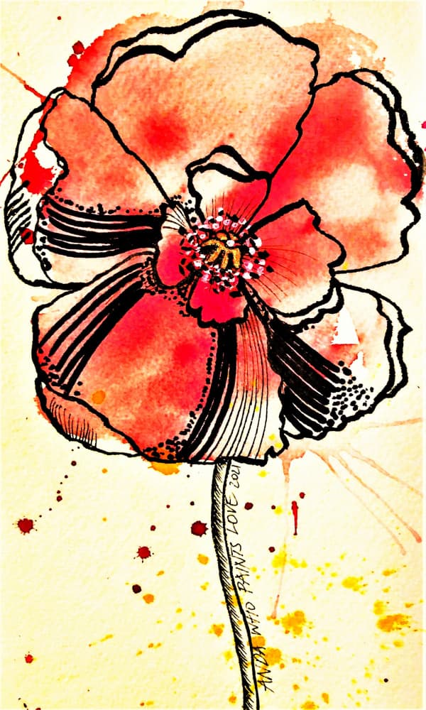 Vibrant Red Poppy by Anda Bieza — canvas wall art