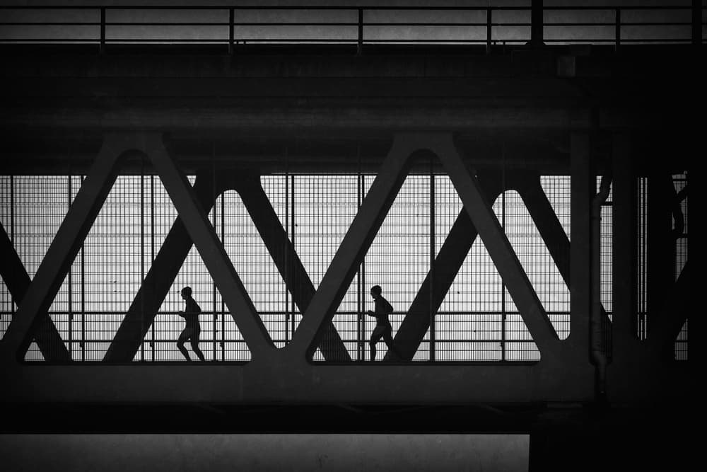 Urban Bridge Runners by Roswitha Schleicher-Schwarz — canvas wall art