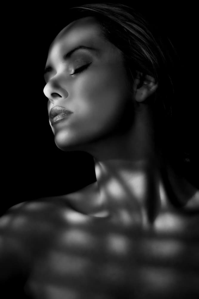 Serene Woman Shadow Patterns by Colin Dixon — canvas wall art